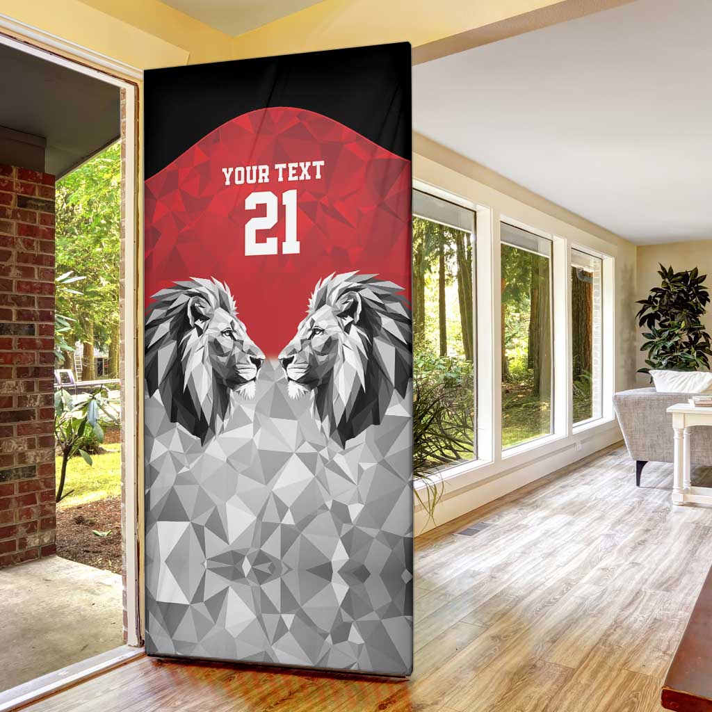 Kenya Rugby Custom Door Cover Red Kenyan 22-23 Motif - Wonder Print Shop