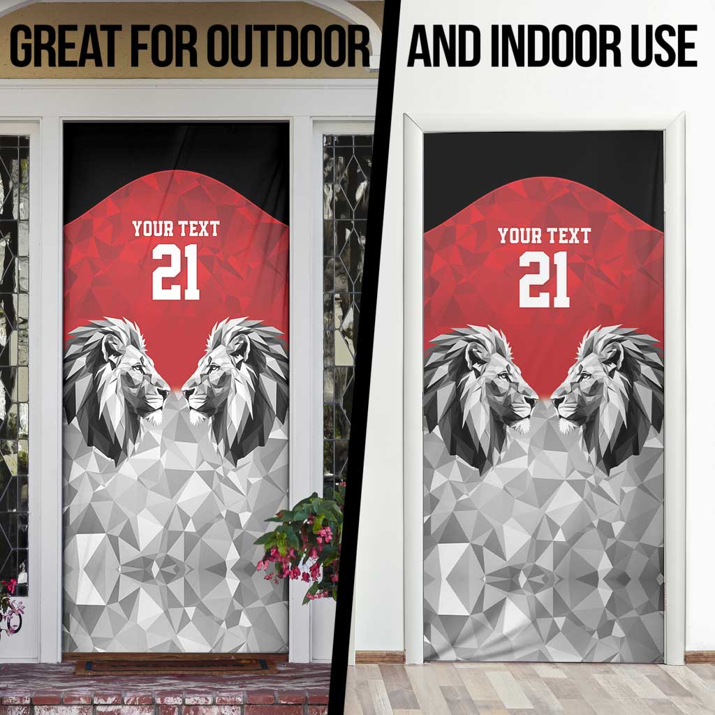Kenya Rugby Custom Door Cover Red Kenyan 22-23 Motif - Wonder Print Shop