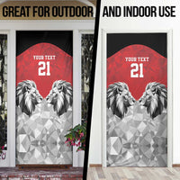 Kenya Rugby Custom Door Cover Red Kenyan 22-23 Motif - Wonder Print Shop