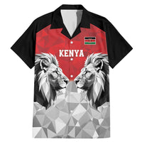 Kenya Rugby Custom Family Matching Mermaid Dress and Hawaiian Shirt Red Kenyan 22-23 Motif - Wonder Print Shop