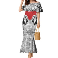 Kenya Rugby Custom Family Matching Mermaid Dress and Hawaiian Shirt Red Kenyan 22-23 Motif - Wonder Print Shop