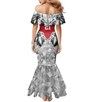 Kenya Rugby Custom Family Matching Mermaid Dress and Hawaiian Shirt Red Kenyan 22-23 Motif - Wonder Print Shop