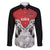 Kenya Rugby Custom Family Matching Off The Shoulder Long Sleeve Dress and Hawaiian Shirt Red Kenyan 22-23 Motif - Wonder Print Shop