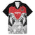 Kenya Rugby Custom Family Matching Off Shoulder Short Dress and Hawaiian Shirt Red Kenyan 22-23 Motif - Wonder Print Shop