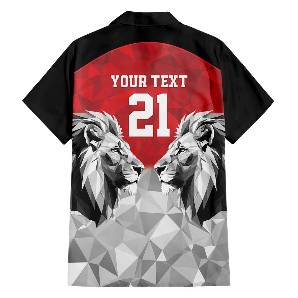 Kenya Rugby Custom Family Matching Short Sleeve Bodycon Dress and Hawaiian Shirt Red Kenyan 22-23 Motif - Wonder Print Shop