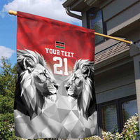 Kenya Rugby Custom Garden Flag Red Kenyan 22-23 Motif - Wonder Print Shop