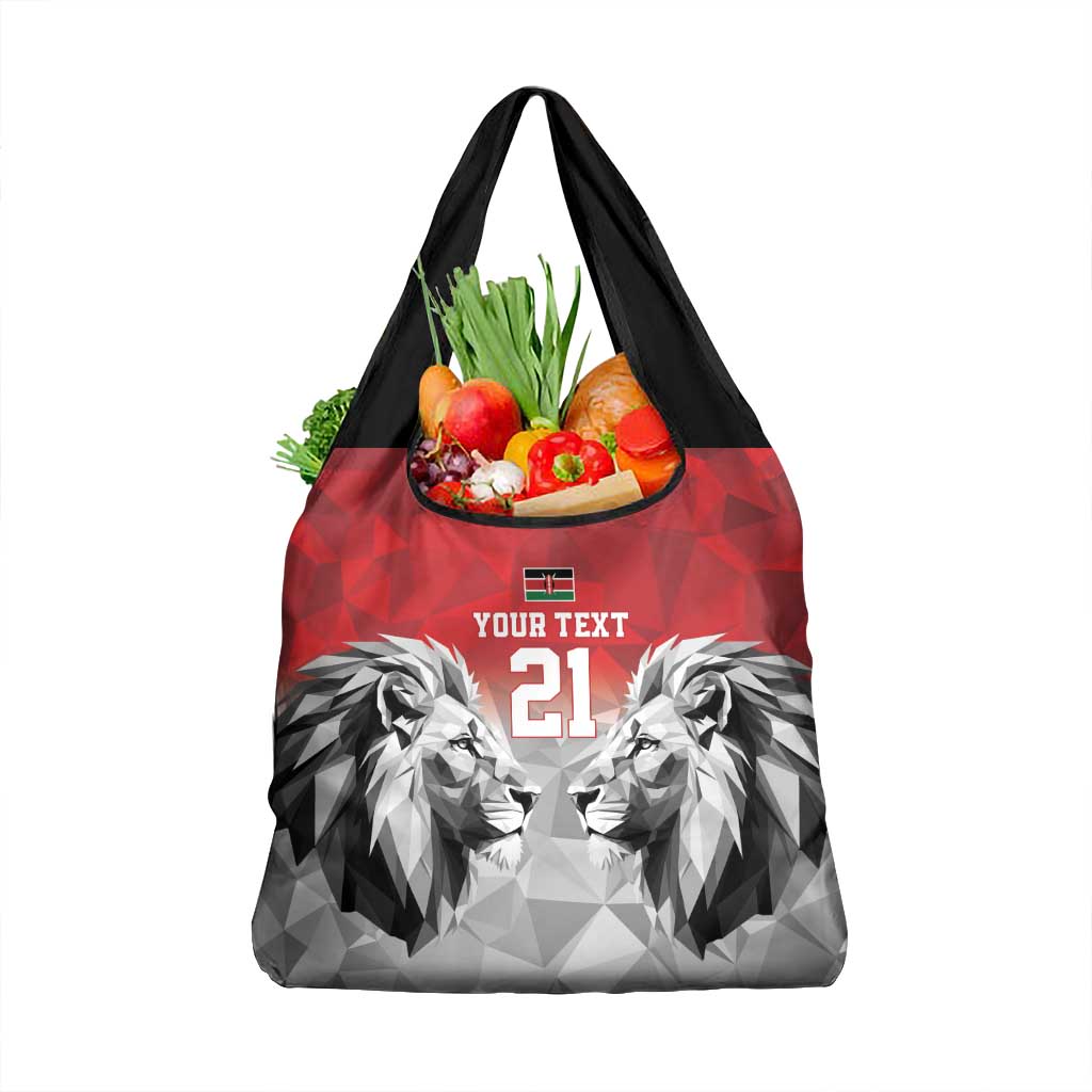 Kenya Rugby Custom Grocery Bag Red Kenyan 22-23 Motif - Wonder Print Shop