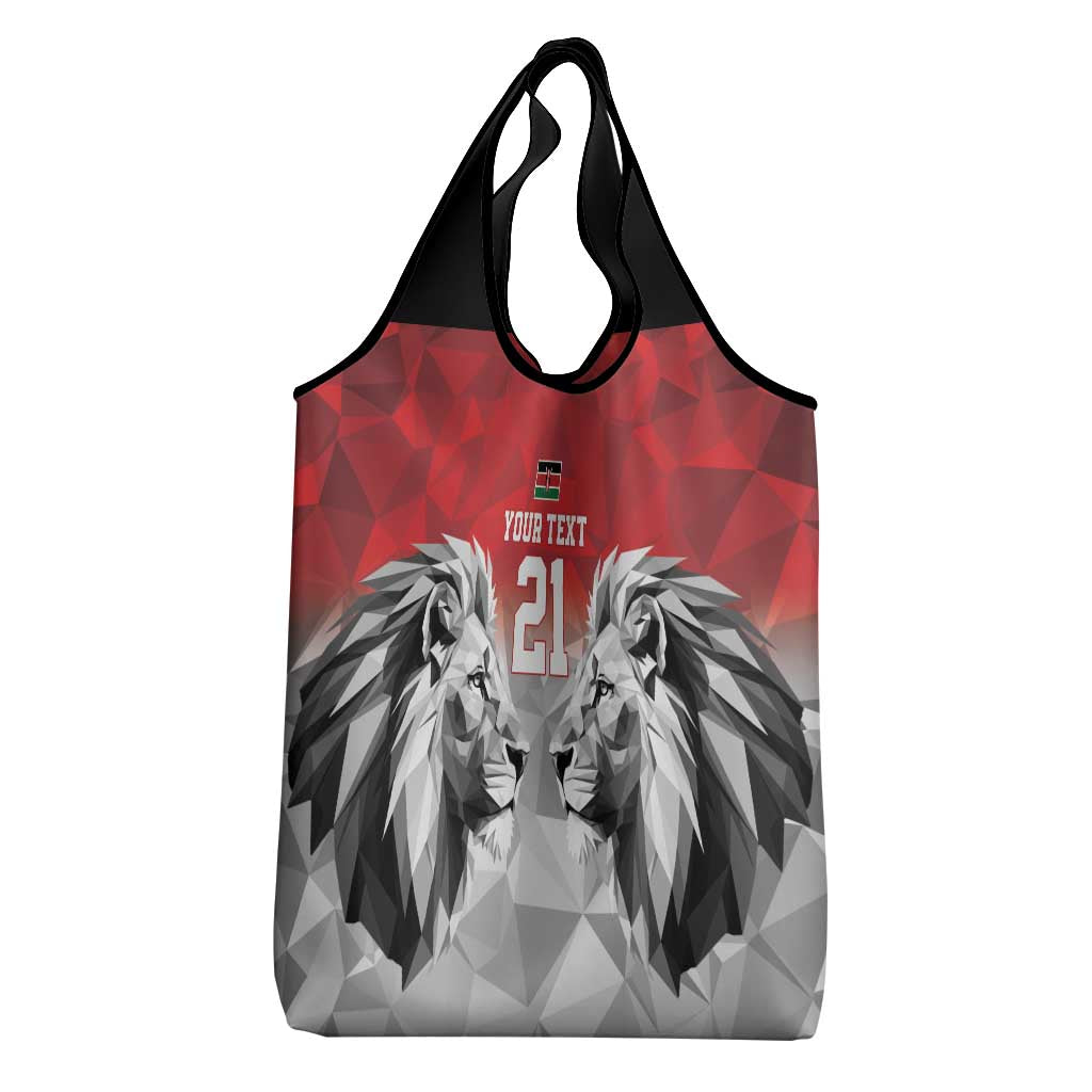 Kenya Rugby Custom Grocery Bag Red Kenyan 22-23 Motif - Wonder Print Shop