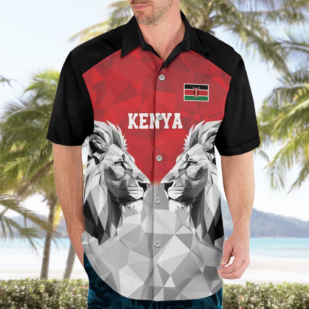 Kenya Rugby Custom Hawaiian Shirt Red Kenyan 22-23 Motif - Wonder Print Shop
