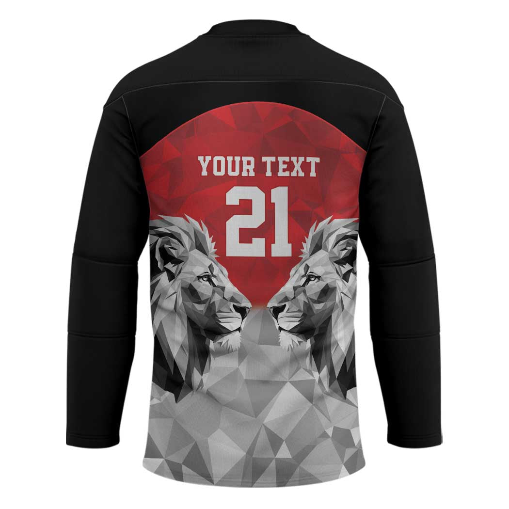 Kenya Rugby Custom Hockey Jersey Red Kenyan 22-23 Motif - Wonder Print Shop