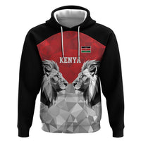 Kenya Rugby Custom Hoodie Red Kenyan 22-23 Motif - Wonder Print Shop