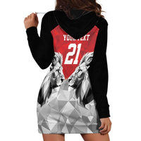 Kenya Rugby Custom Hoodie Dress Red Kenyan 22-23 Motif - Wonder Print Shop