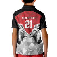 Kenya Rugby Custom Kid Polo Shirt Red Kenyan 22-23 Motif - Wonder Print Shop