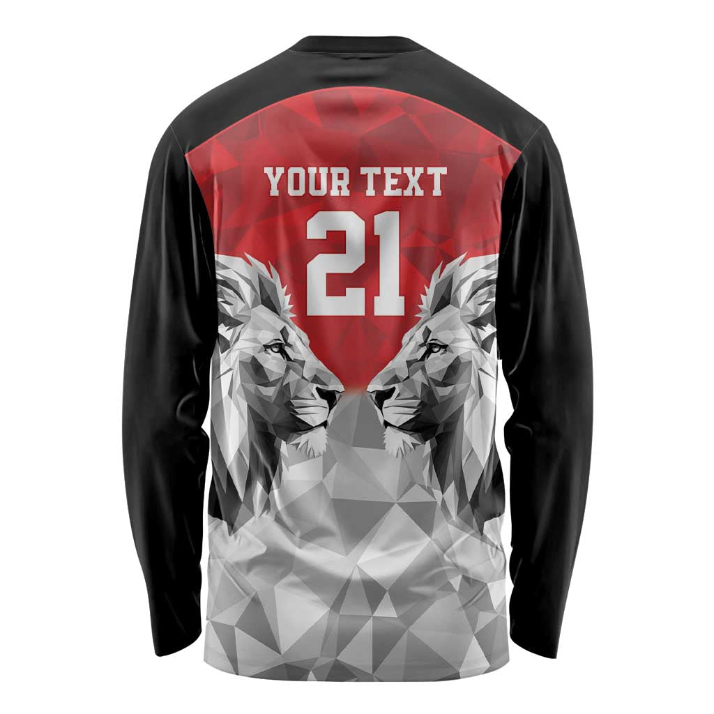 Kenya Rugby Custom Long Sleeve Shirt Red Kenyan 22-23 Motif - Wonder Print Shop