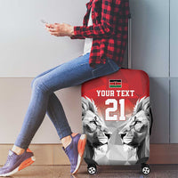 Kenya Rugby Custom Luggage Cover Red Kenyan 22-23 Motif - Wonder Print Shop