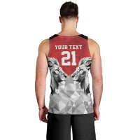 Kenya Rugby Custom Men Tank Top Red Kenyan 22-23 Motif - Wonder Print Shop