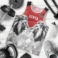 Kenya Rugby Custom Men Tank Top Red Kenyan 22-23 Motif - Wonder Print Shop