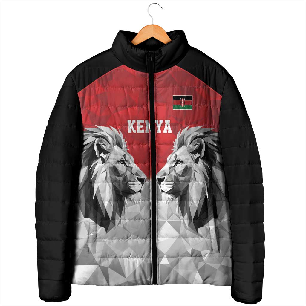Kenya Rugby Custom Padded Jacket Red Kenyan 22-23 Motif - Wonder Print Shop
