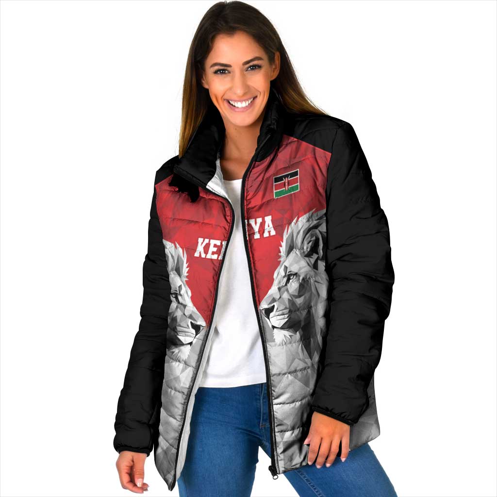 Kenya Rugby Custom Padded Jacket Red Kenyan 22-23 Motif - Wonder Print Shop