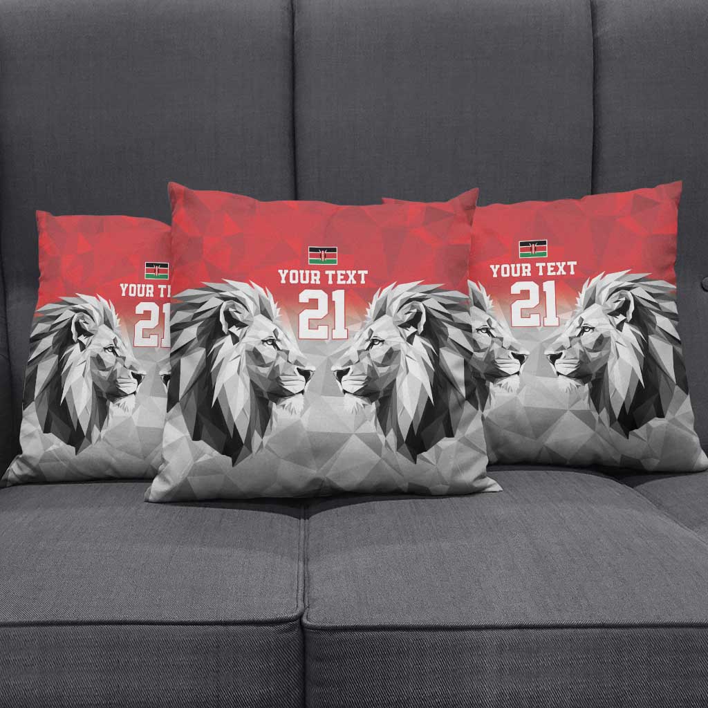 Kenya Rugby Custom Pillow Cover Red Kenyan 22-23 Motif - Wonder Print Shop