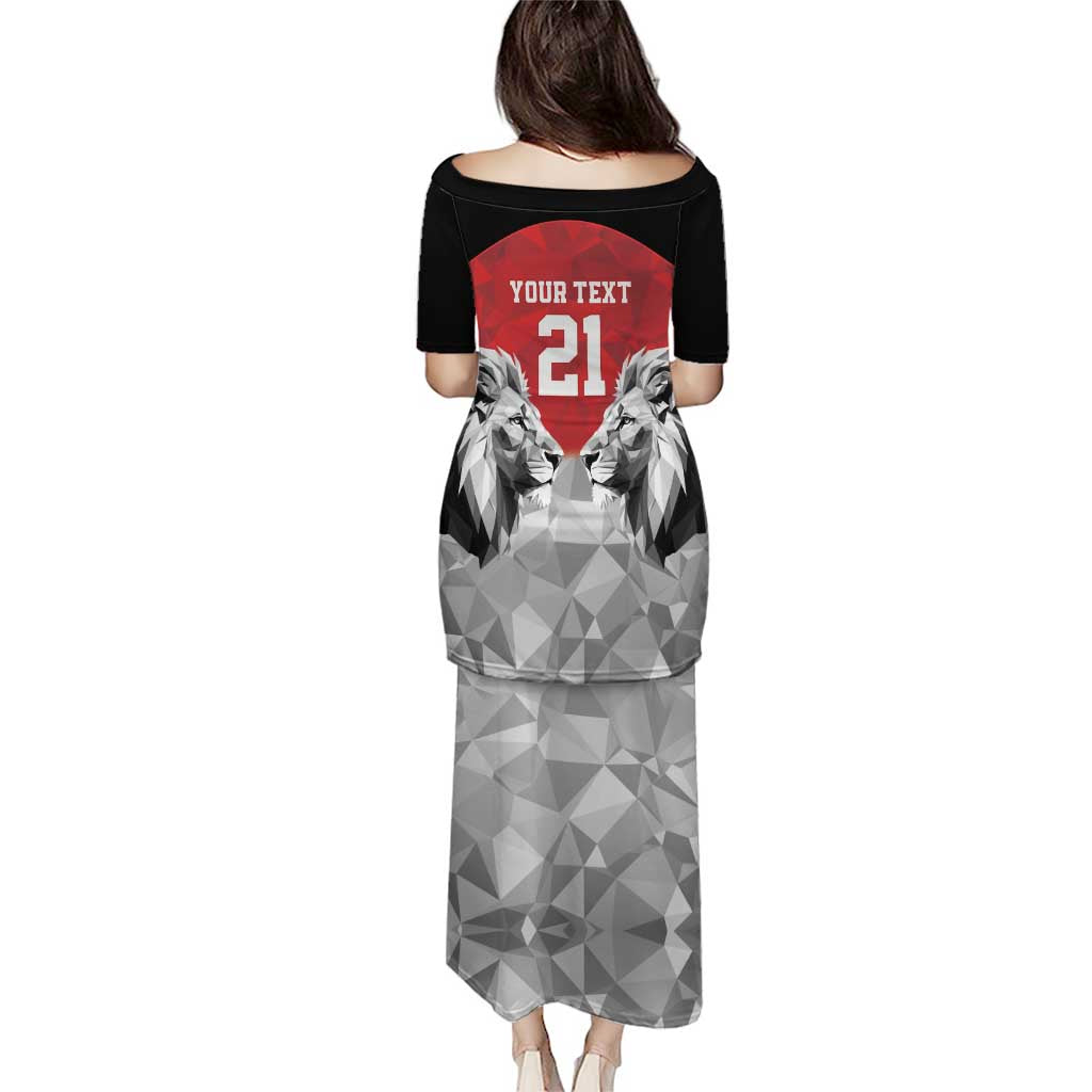 Kenya Rugby Custom Puletasi Red Kenyan 22-23 Motif - Wonder Print Shop