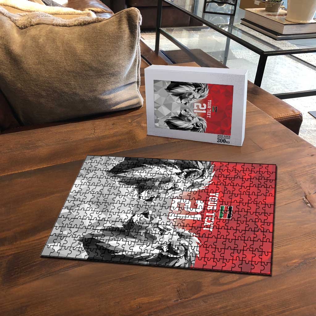 Kenya Rugby Custom Puzzle Red Kenyan 22-23 Motif - Wonder Print Shop