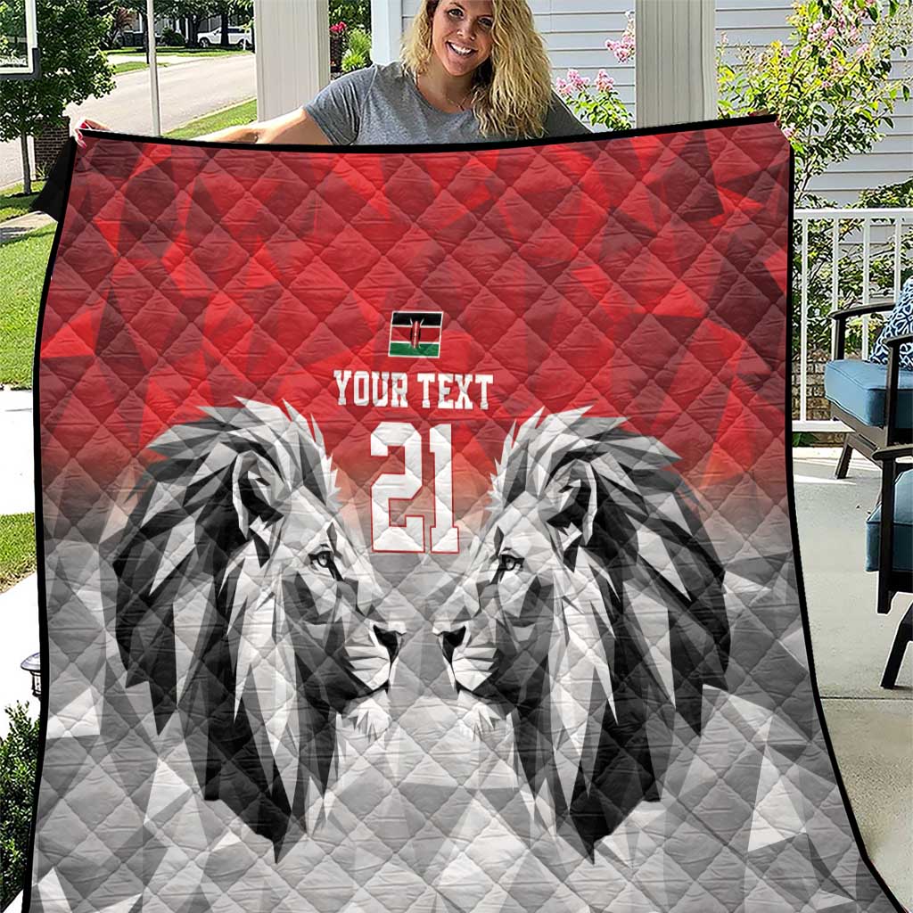 Kenya Rugby Custom Quilt Red Kenyan 22-23 Motif - Wonder Print Shop