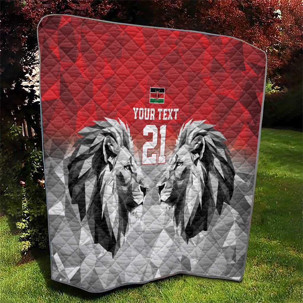 Kenya Rugby Custom Quilt Red Kenyan 22-23 Motif - Wonder Print Shop