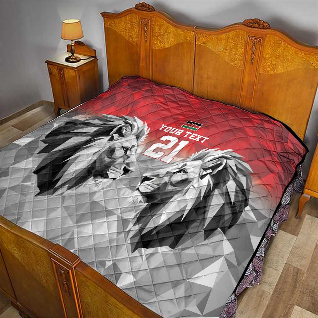 Kenya Rugby Custom Quilt Red Kenyan 22-23 Motif - Wonder Print Shop