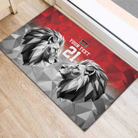 Kenya Rugby Custom Rubber Doormat Red Kenyan 22-23 Motif - Wonder Print Shop