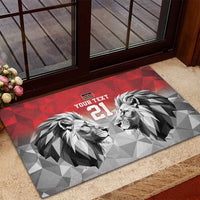 Kenya Rugby Custom Rubber Doormat Red Kenyan 22-23 Motif - Wonder Print Shop