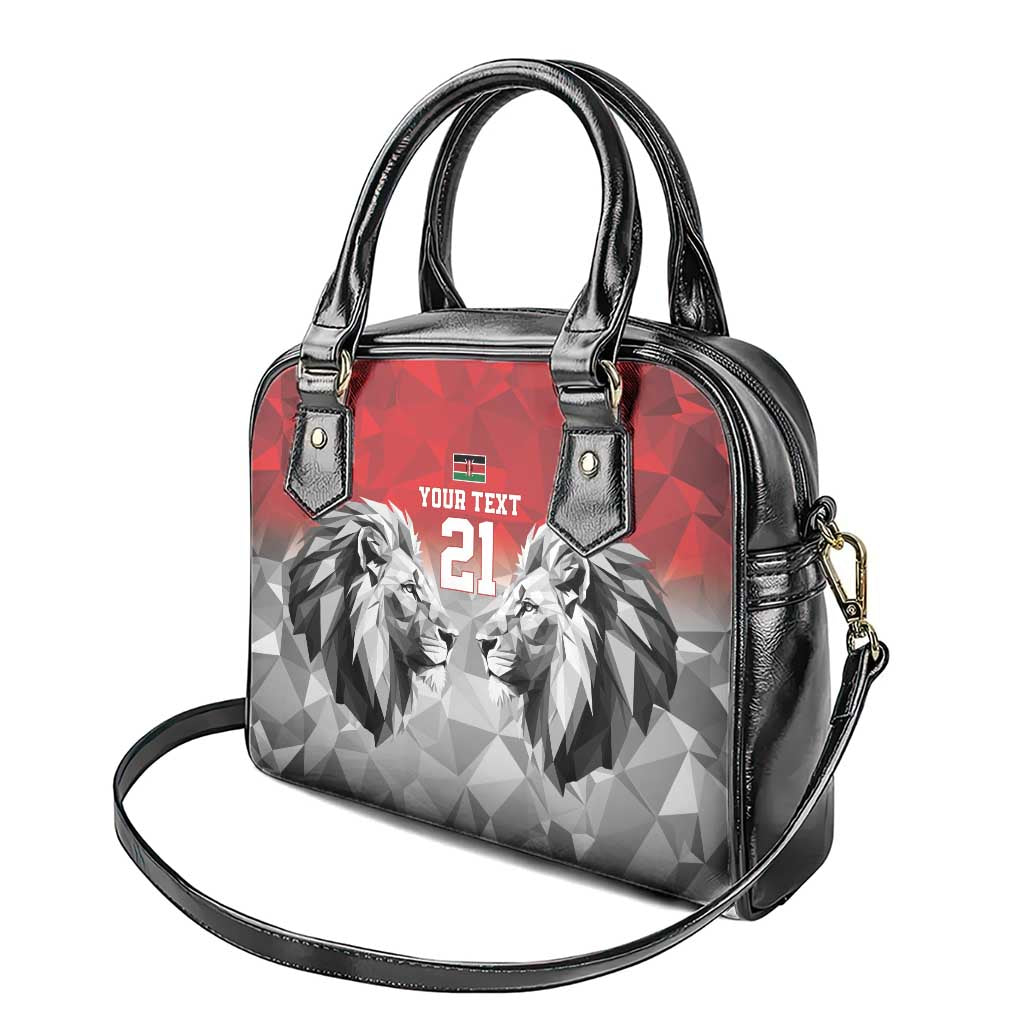 Kenya Rugby Custom Shoulder Handbag Red Kenyan 22-23 Motif - Wonder Print Shop