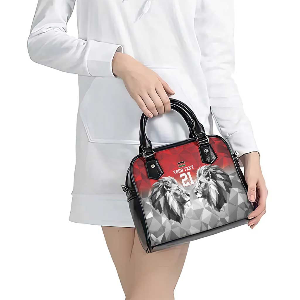 Kenya Rugby Custom Shoulder Handbag Red Kenyan 22-23 Motif - Wonder Print Shop
