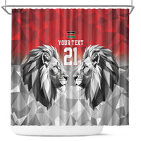 Kenya Rugby Custom Shower Curtain Red Kenyan 22-23 Motif - Wonder Print Shop