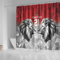 Kenya Rugby Custom Shower Curtain Red Kenyan 22-23 Motif - Wonder Print Shop