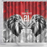 Kenya Rugby Custom Shower Curtain Red Kenyan 22-23 Motif - Wonder Print Shop