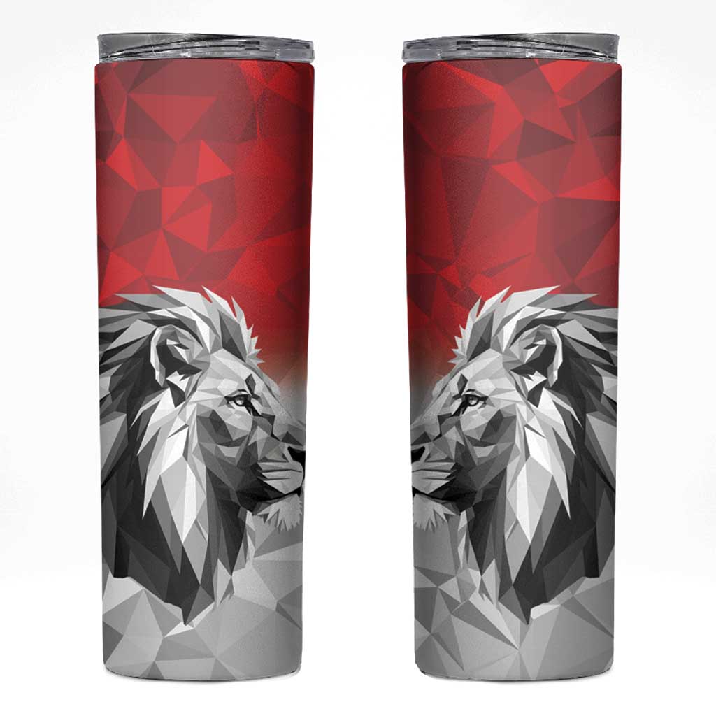 Kenya Rugby Custom Skinny Tumbler Red Kenyan 22-23 Motif - Wonder Print Shop