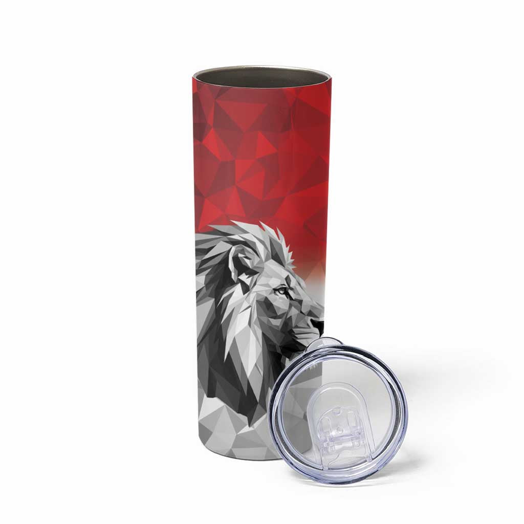 Kenya Rugby Custom Skinny Tumbler Red Kenyan 22-23 Motif - Wonder Print Shop