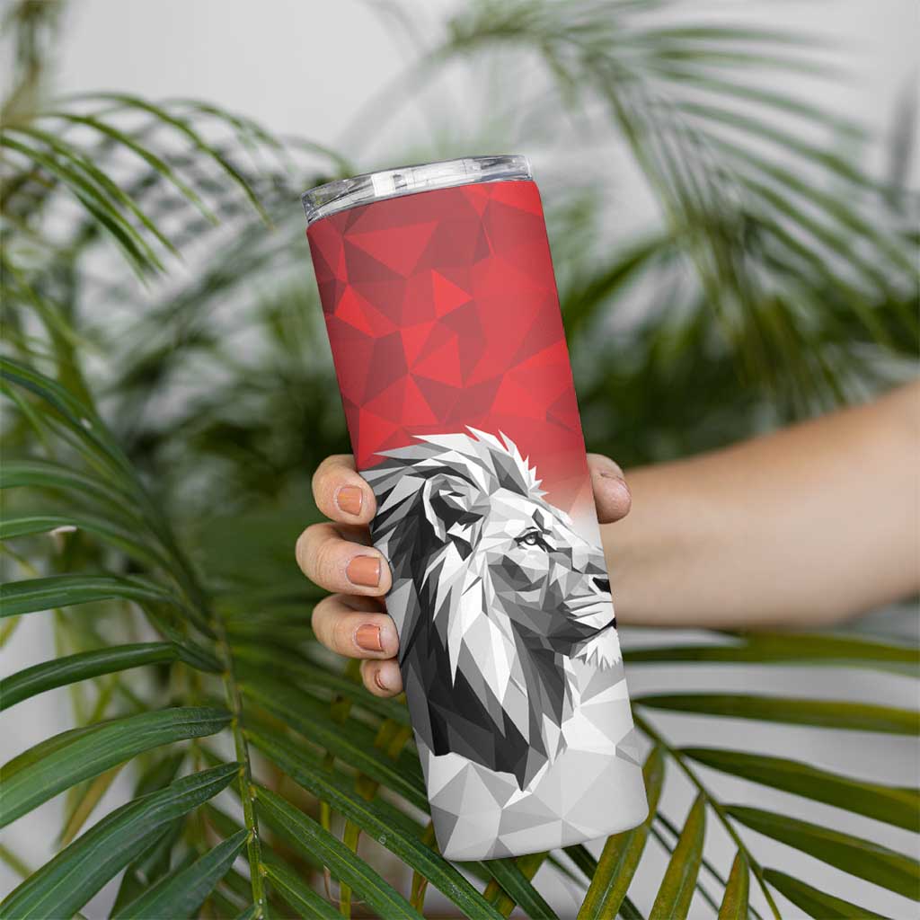 Kenya Rugby Custom Skinny Tumbler Red Kenyan 22-23 Motif - Wonder Print Shop