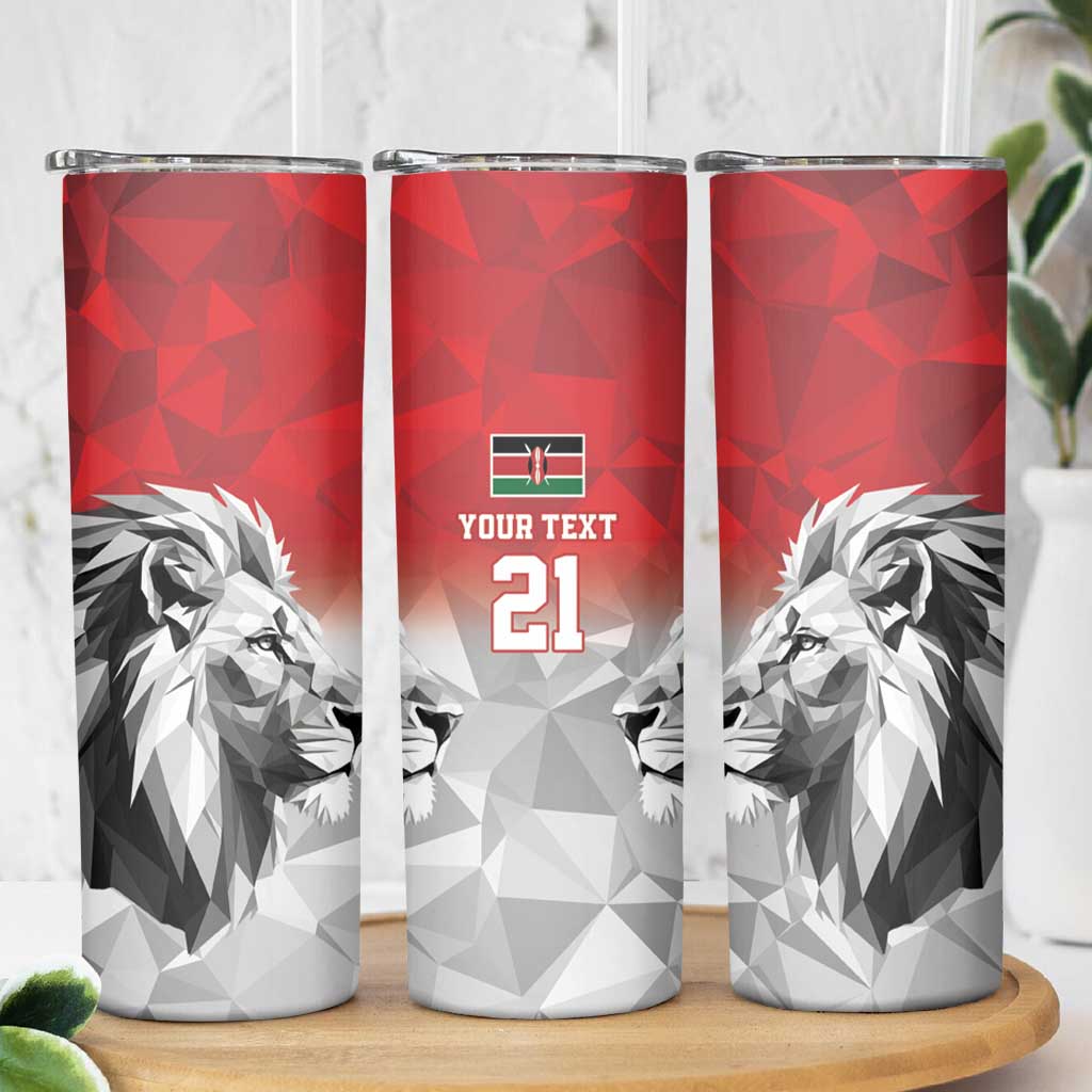 Kenya Rugby Custom Skinny Tumbler Red Kenyan 22-23 Motif - Wonder Print Shop