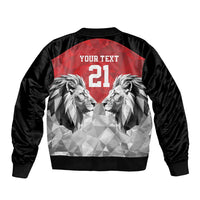 Kenya Rugby Custom Sleeve Zip Bomber Jacket Red Kenyan 22-23 Motif - Wonder Print Shop
