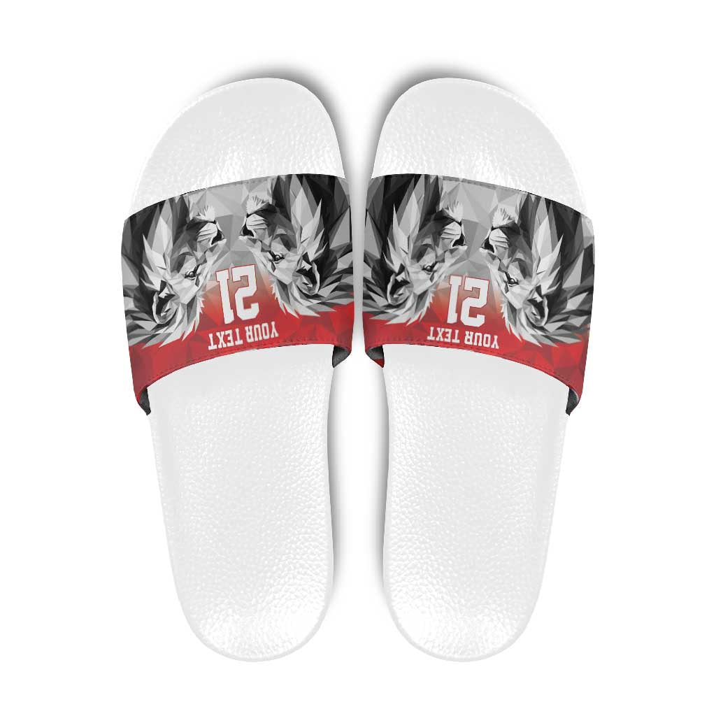 Kenya Rugby Custom Slide Sandals Red Kenyan 22-23 Motif - Wonder Print Shop