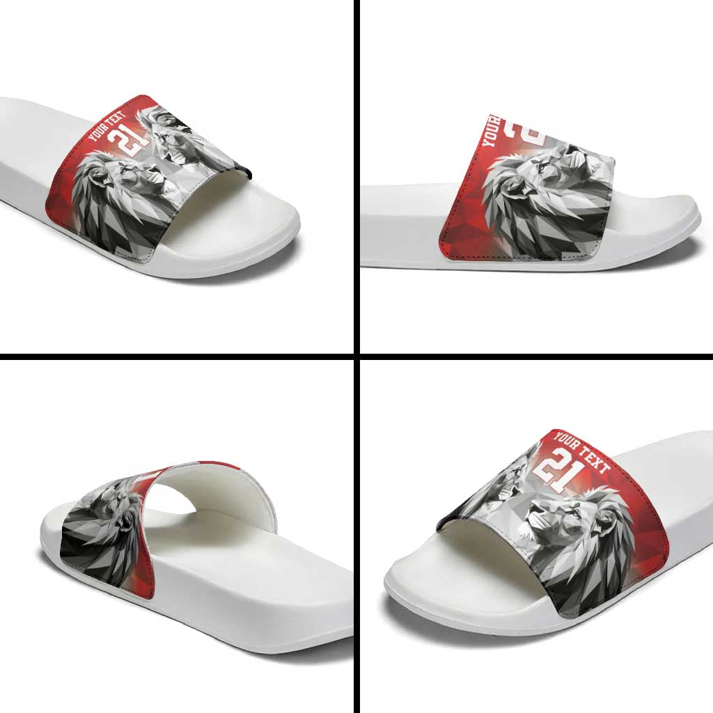 Kenya Rugby Custom Slide Sandals Red Kenyan 22-23 Motif - Wonder Print Shop