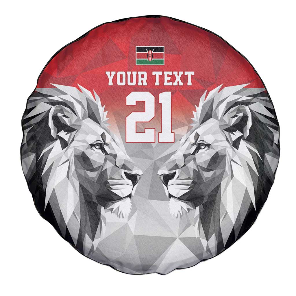 Kenya Rugby Custom Spare Tire Cover Red Kenyan 22-23 Motif - Wonder Print Shop
