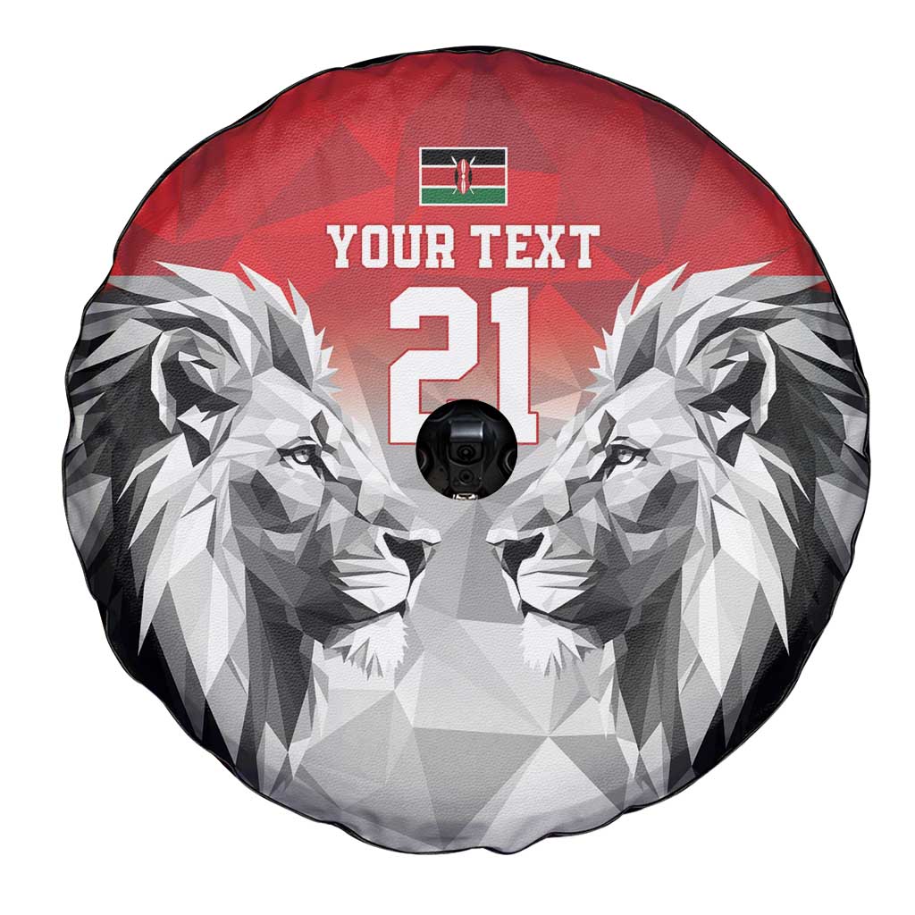 Kenya Rugby Custom Spare Tire Cover Red Kenyan 22-23 Motif - Wonder Print Shop