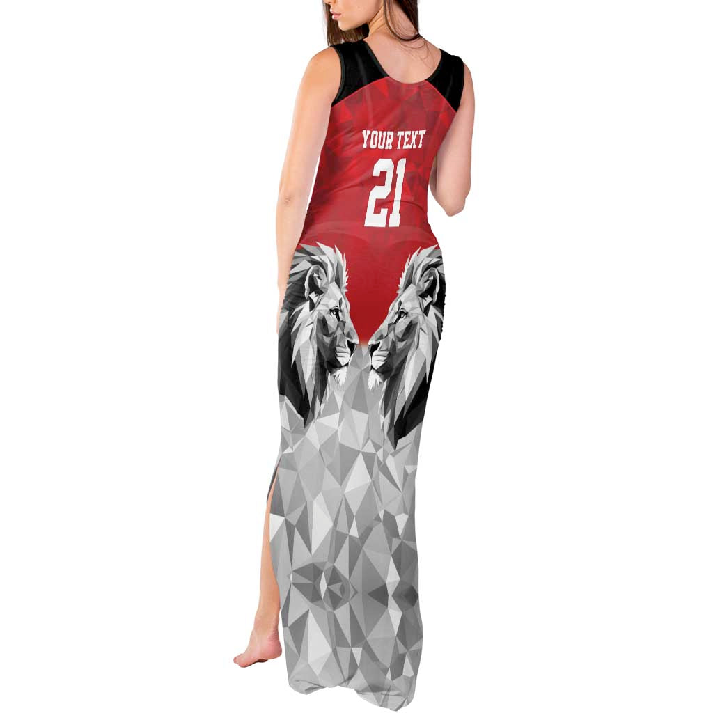 Kenya Rugby Custom Tank Maxi Dress Red Kenyan 22-23 Motif - Wonder Print Shop