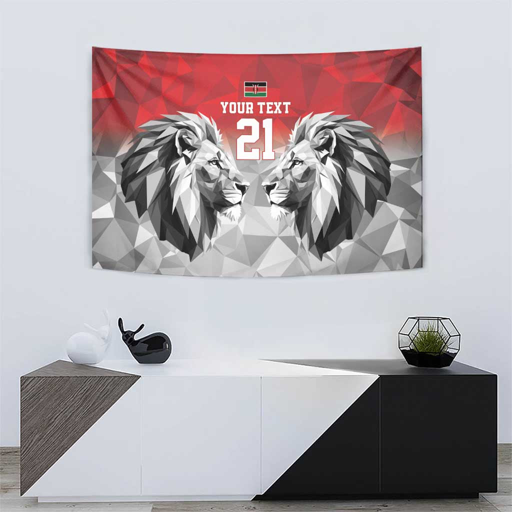 Kenya Rugby Custom Tapestry Red Kenyan 22-23 Motif - Wonder Print Shop