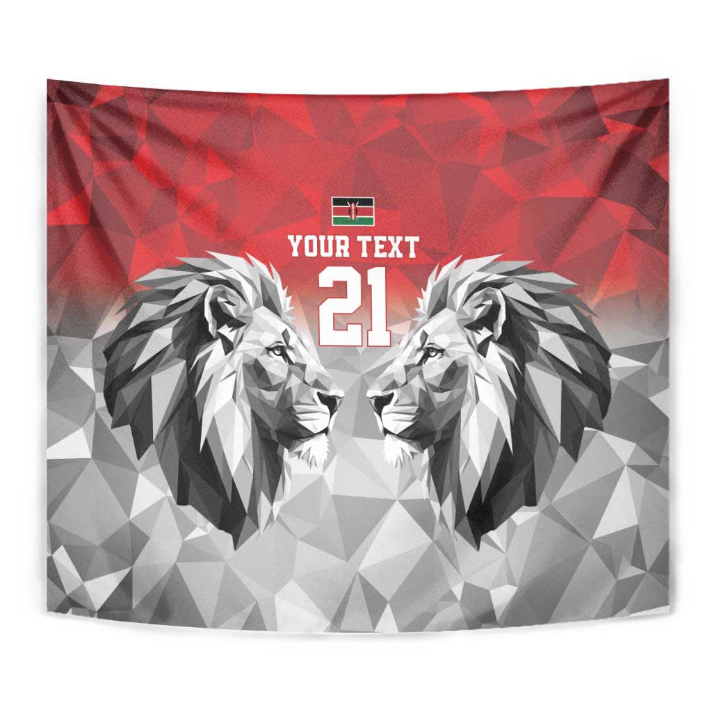 Kenya Rugby Custom Tapestry Red Kenyan 22-23 Motif - Wonder Print Shop