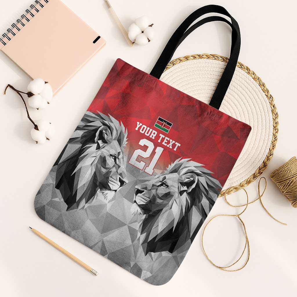 Kenya Rugby Custom Tote Bag Red Kenyan 22-23 Motif - Wonder Print Shop