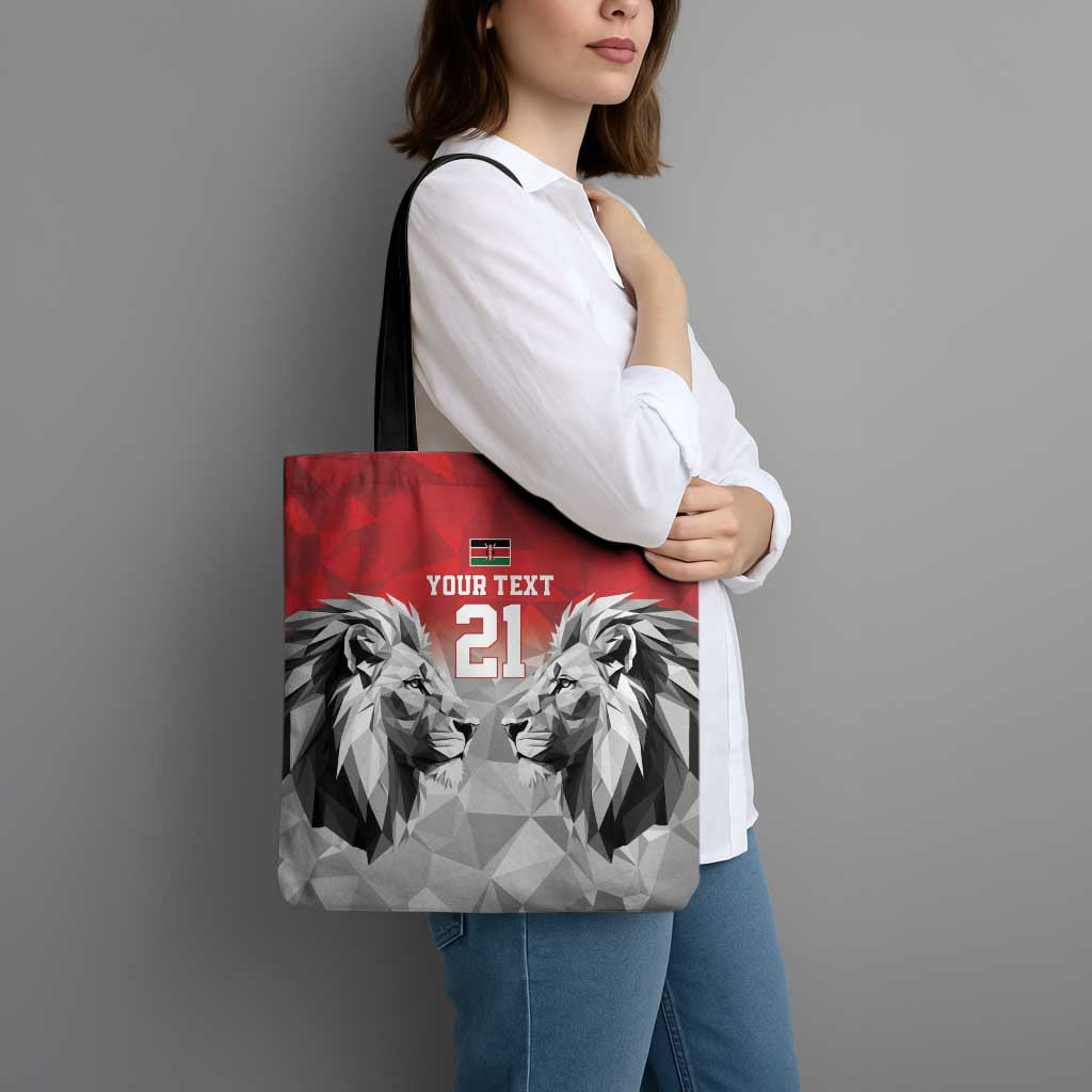 Kenya Rugby Custom Tote Bag Red Kenyan 22-23 Motif - Wonder Print Shop